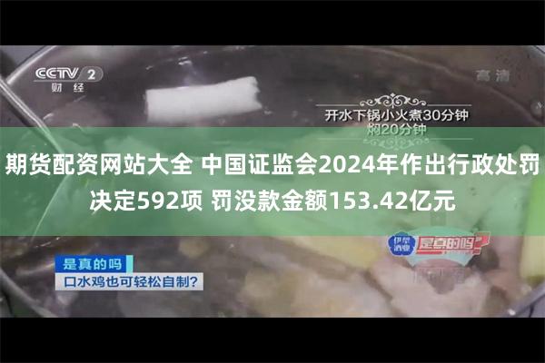期货配资网站大全 中国证监会2024年作出行政处罚决定592项 罚没款金额153.42亿元