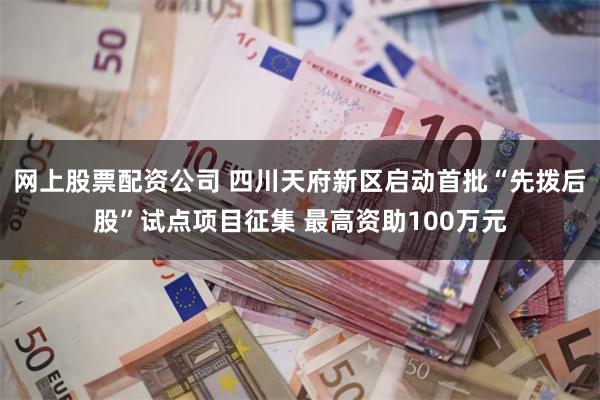 网上股票配资公司 四川天府新区启动首批“先拨后股”试点项目征集 最高资助100万元