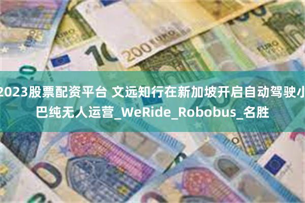 2023股票配资平台 文远知行在新加坡开启自动驾驶小巴纯无人运营_WeRide_Robobus_名胜