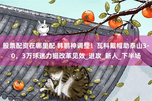 股票配资在哪里配 韩鹏神调整！瓦科戴帽助泰山3-0，3万球迷力挺改革见效_进攻_新人_下半场