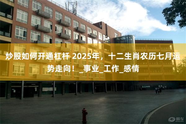 炒股如何开通杠杆 2025年，十二生肖农历七月运势走向！_事业_工作_感情